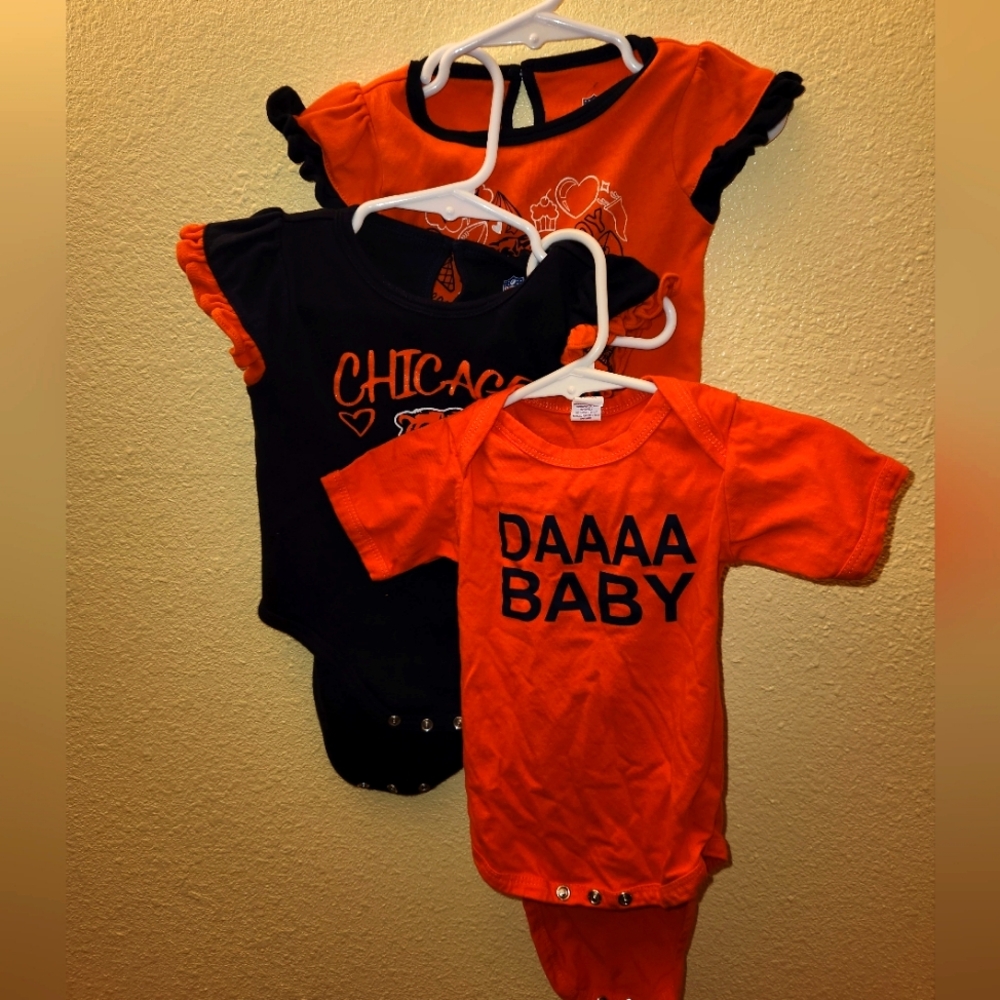 Chicago Bears girls onesie bundle